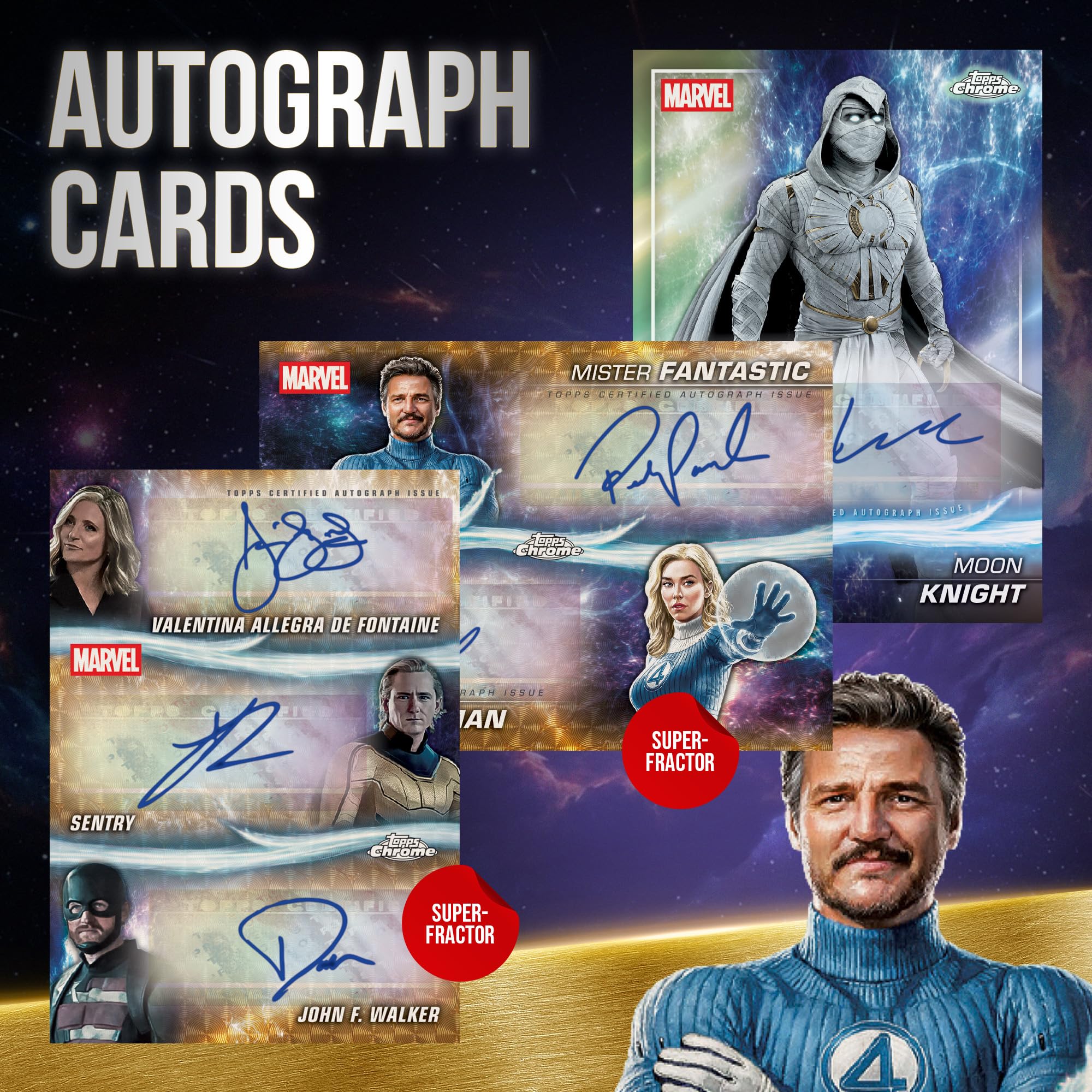 2025 Topps Marvel, Studios, verchromt, Fabrikversiegelung, Wert-Box