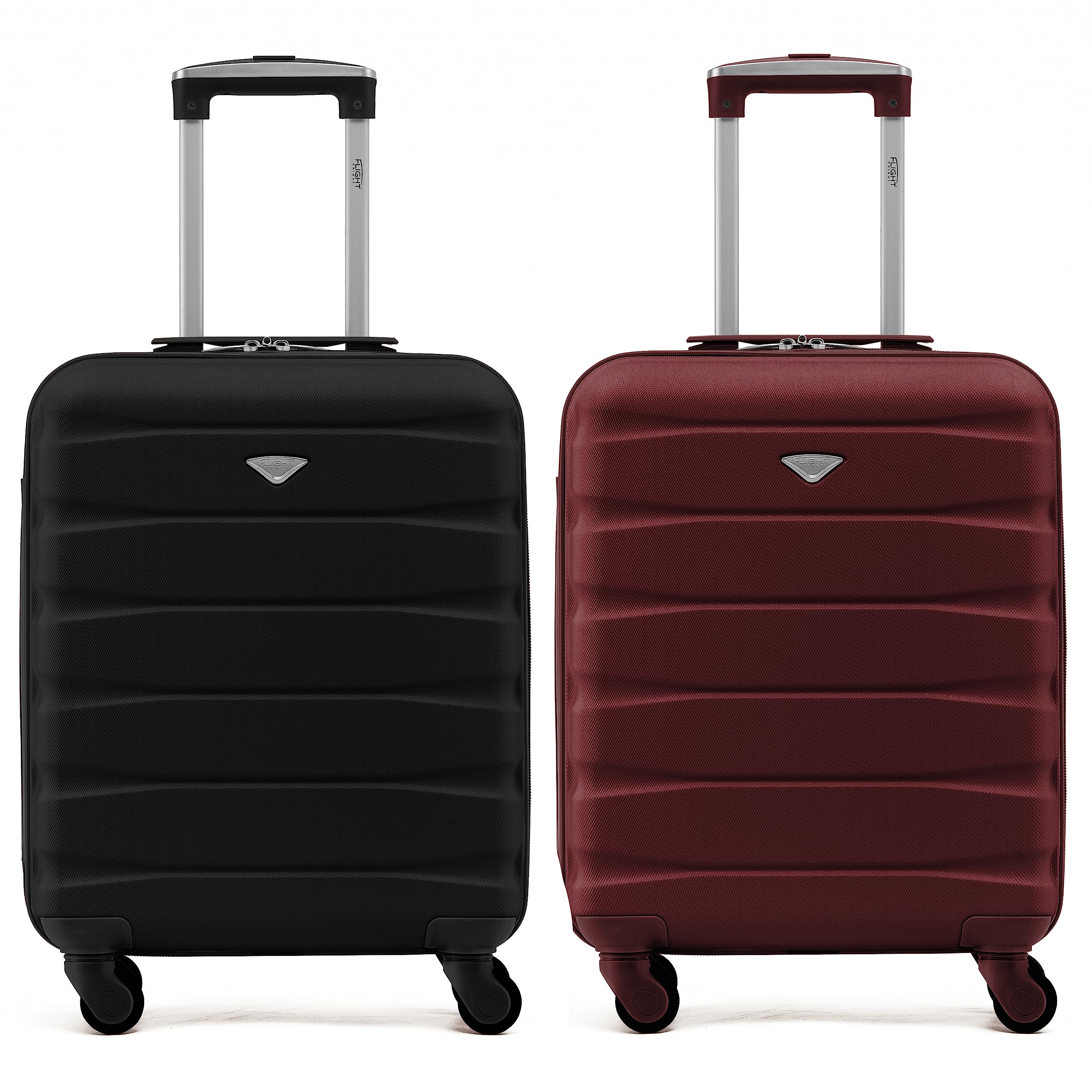 Flight Knight Suitcase Set of 2 Lightweight 4 Wheel ABS Hard Case Cabin Carry On Hand Luggage Approved for Over 100 Airlines Including easyJet, British Airways, Ryanair & Many More 55x35x20cm — view 236