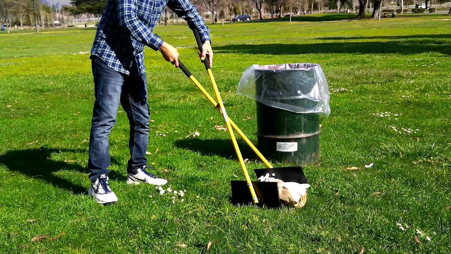 Professional Grabber Tool for Gathering and Grabbing Bundles of Litter and Leaves. Pick-Up Hazardous Litter Safely and Easily. 48" Long Handles Provides a Safeguard Distance from Debris. Made in USA : Industrial & Scientific