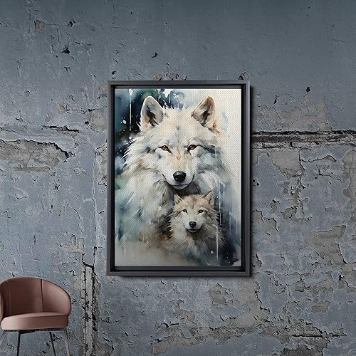 Miniatura 2 de Fox Mother Cub Print, In The Style Of Stencil,Based, Kids Wall Art, Kids Wall Art Display, Mom And Baby Animal Art Print, Wall Art, Art Print