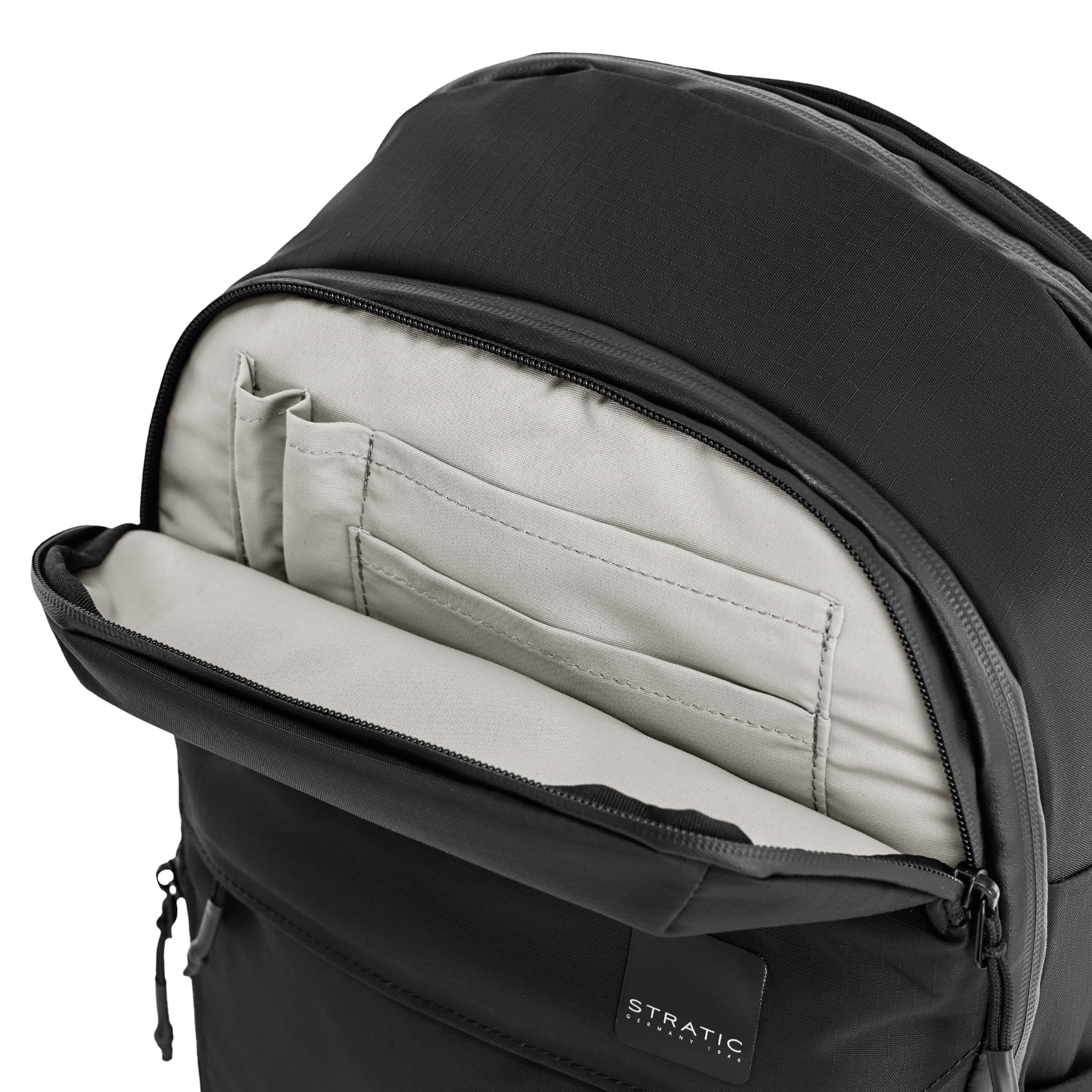 Stratic Move Backpack Small Daily Use Plecak 25L Mężczyźni Kobiety Kieszeń na Laptop 14 cali Nylon Plecak do Biznesu Uniwersytetu Szkoła Codzienna, Kolor: czarny, S, Casual