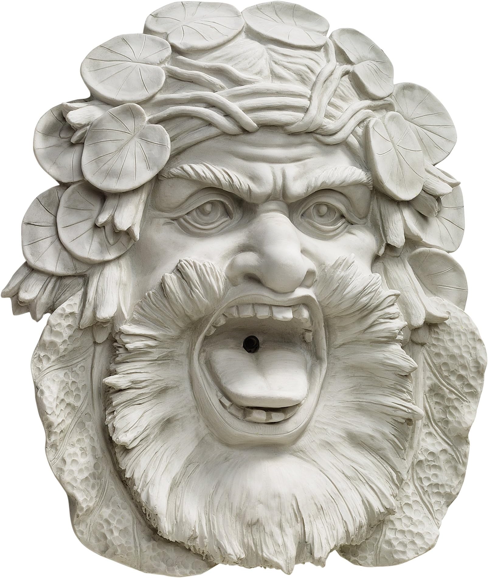 Design Toscano KY2082 Hafod Mansion Greenman Fountain Wall Sculpture(White,Wood)