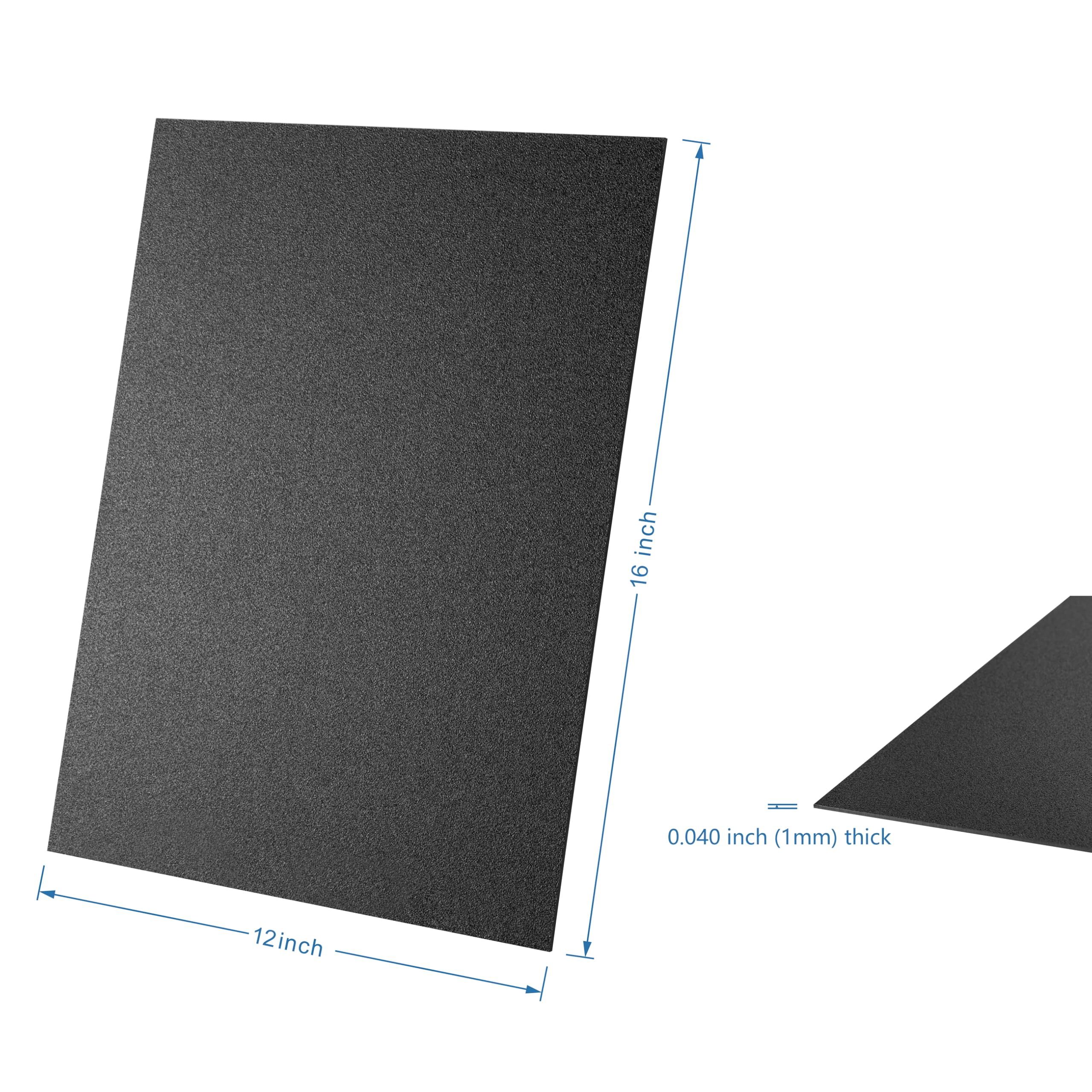 KAITELA ABS Plastic Sheets - Black, 12" x 16" -4
