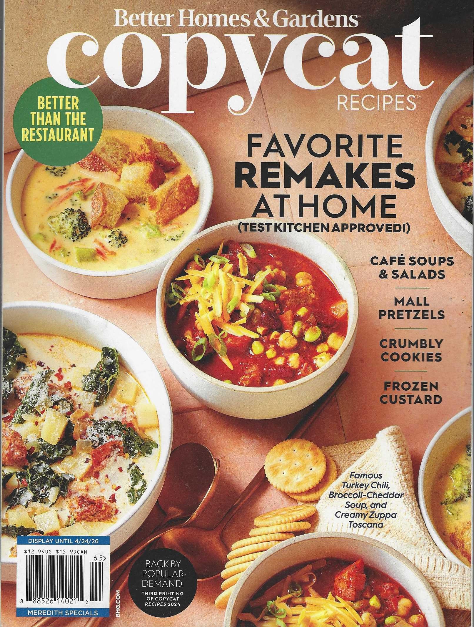 Better Homes and Garden Magazine 2026 Copycat Recipes