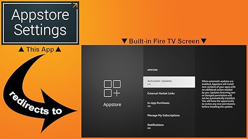 Appstore Settings - Loader shortcut for Fire TV