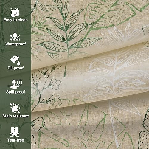 Miniatura 3 de Mantel cuadrado impermeable de 52 x 52 pulgadas, resistente a las manchas y a las arrugas, mantel decorativo de vinilo para jardín de Camilla de