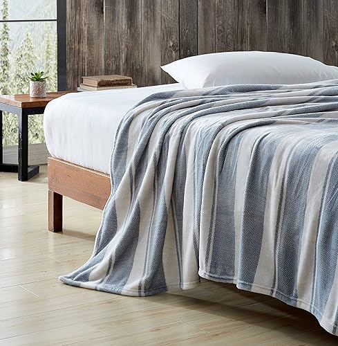 Miniatura 9 de Eddie Bauer - Manta individual, ropa de cama ultra afelpada, decoración ligera del hogar para todas las estaciones (gris, individual)