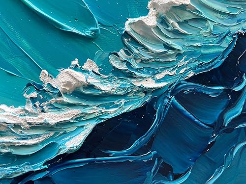 Miniatura 10 de NANKAI Pintura al óleo minimalista negra de textura gruesa pintada a mano, 30 x 60 pulgadas, arte contemporáneo grande, pintura al óleo, hogar,