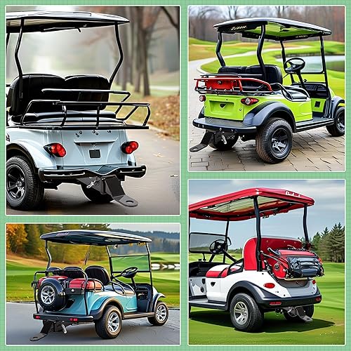Miniatura 7 de ECOTRIC Enganche trasero universal para carrito de golf con receptor de 2" para paso en la parte trasera compatible con Club CAR EZGO Yamaha