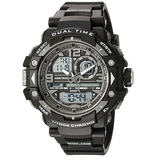 Armitron Sport Men's 20/5062BLK Analog-Digital Chronograph Black Resin Strap Watch