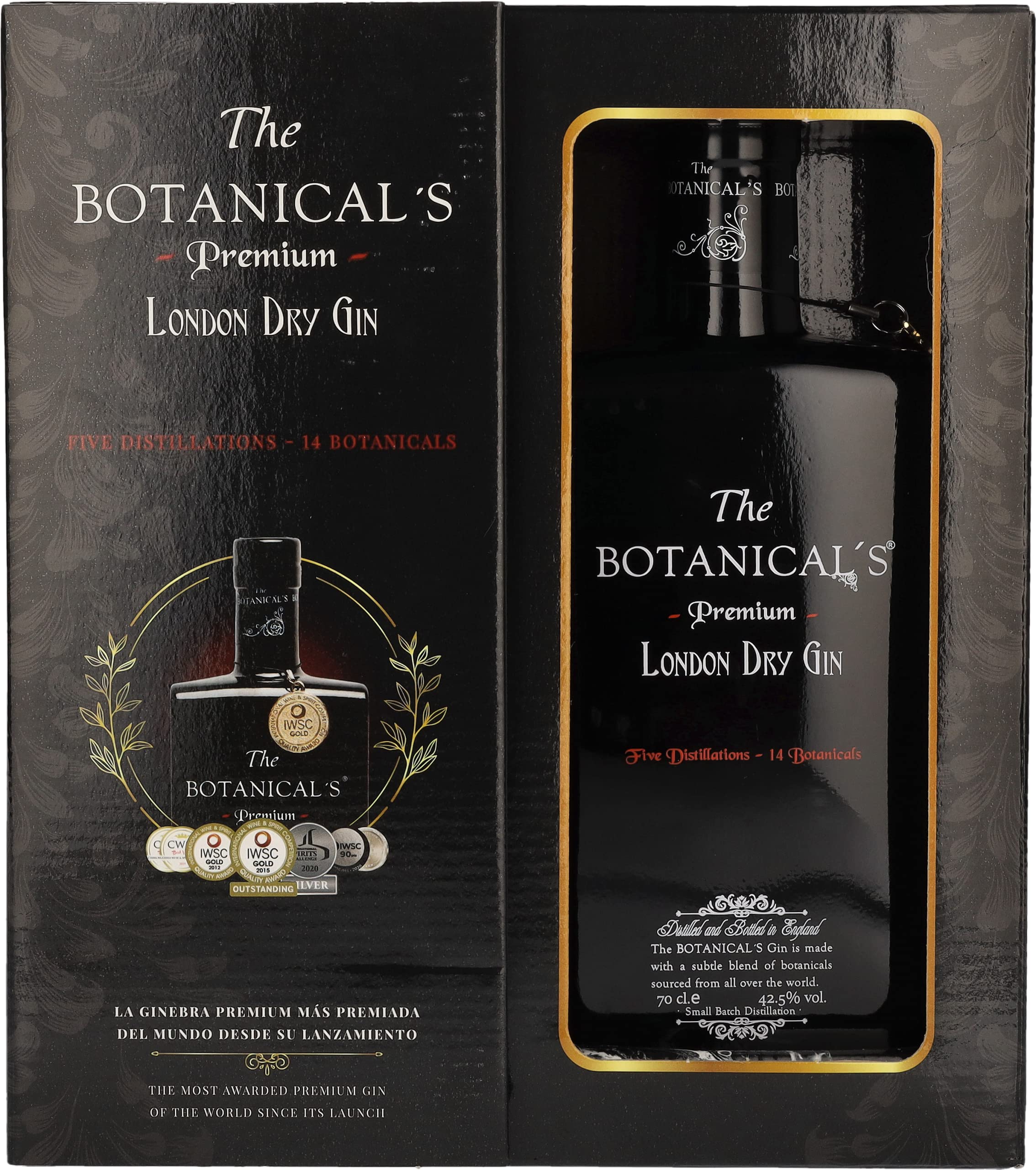 The Botanical's Premium London Dry Gin 42,5% Vol. 0,7l in Geschenkbox mit Stielglas