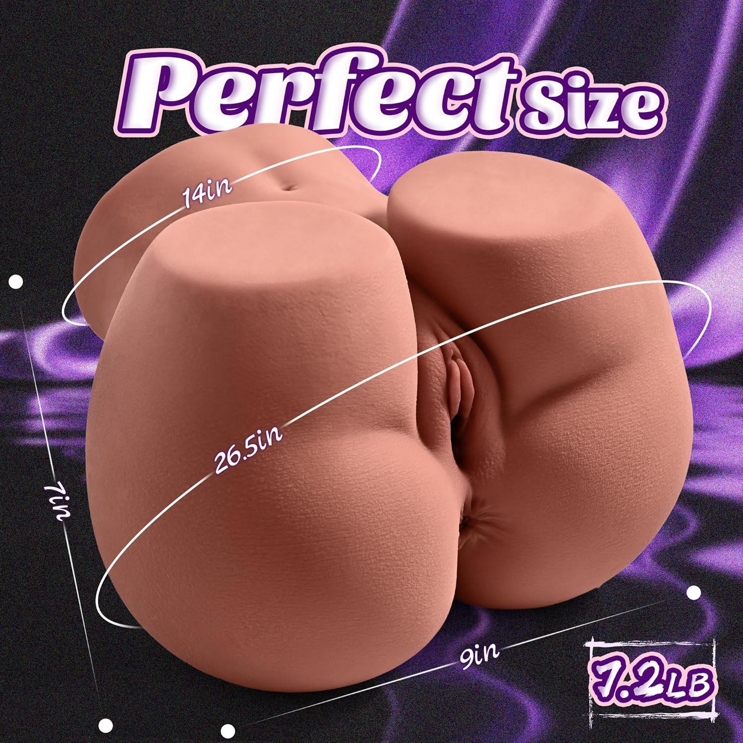 7.3LB Male Masturbators Sex Doll for Men, Realistic Pocket Pussies with Big Fat Butt, Fake Pussy Ass Stroker with Tight Vagina and Anal Chanel, Blowjob Toy Adult Sex Toy for Men Masturbation