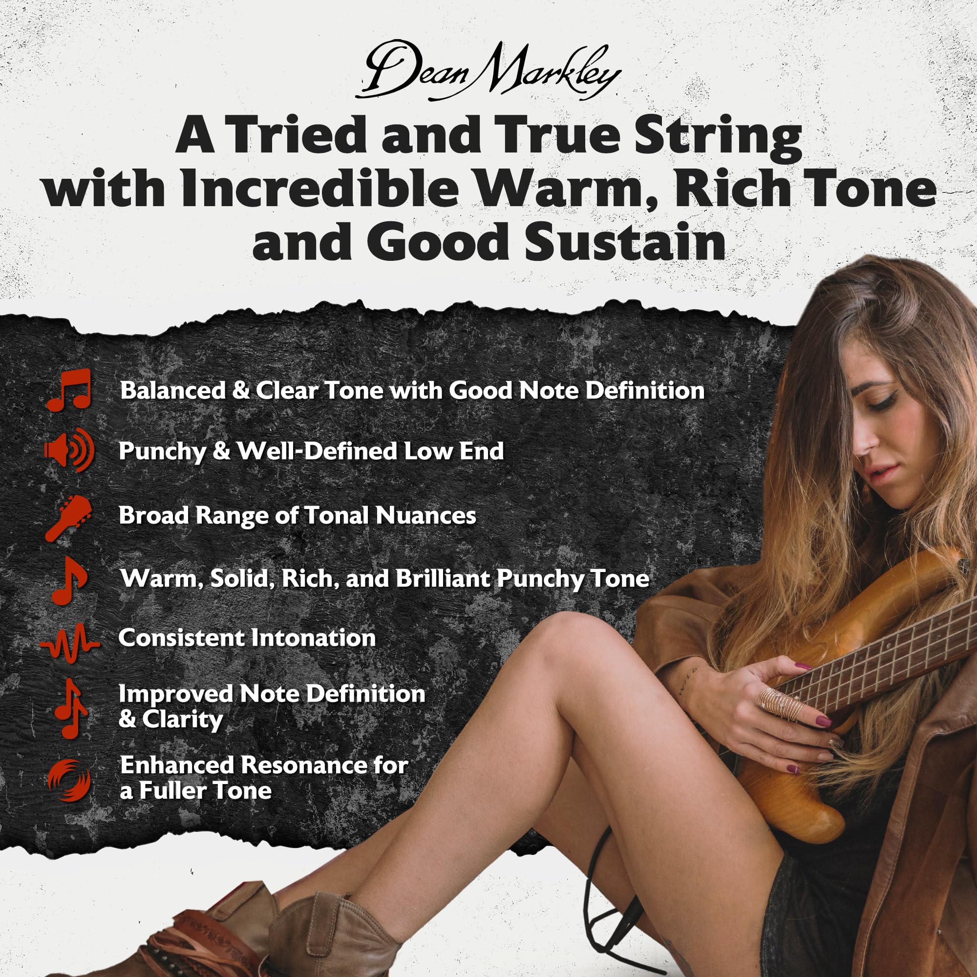 Dean Markley DM2698 Sr2000 struny do gitary basowej, rozmiar 27-127
