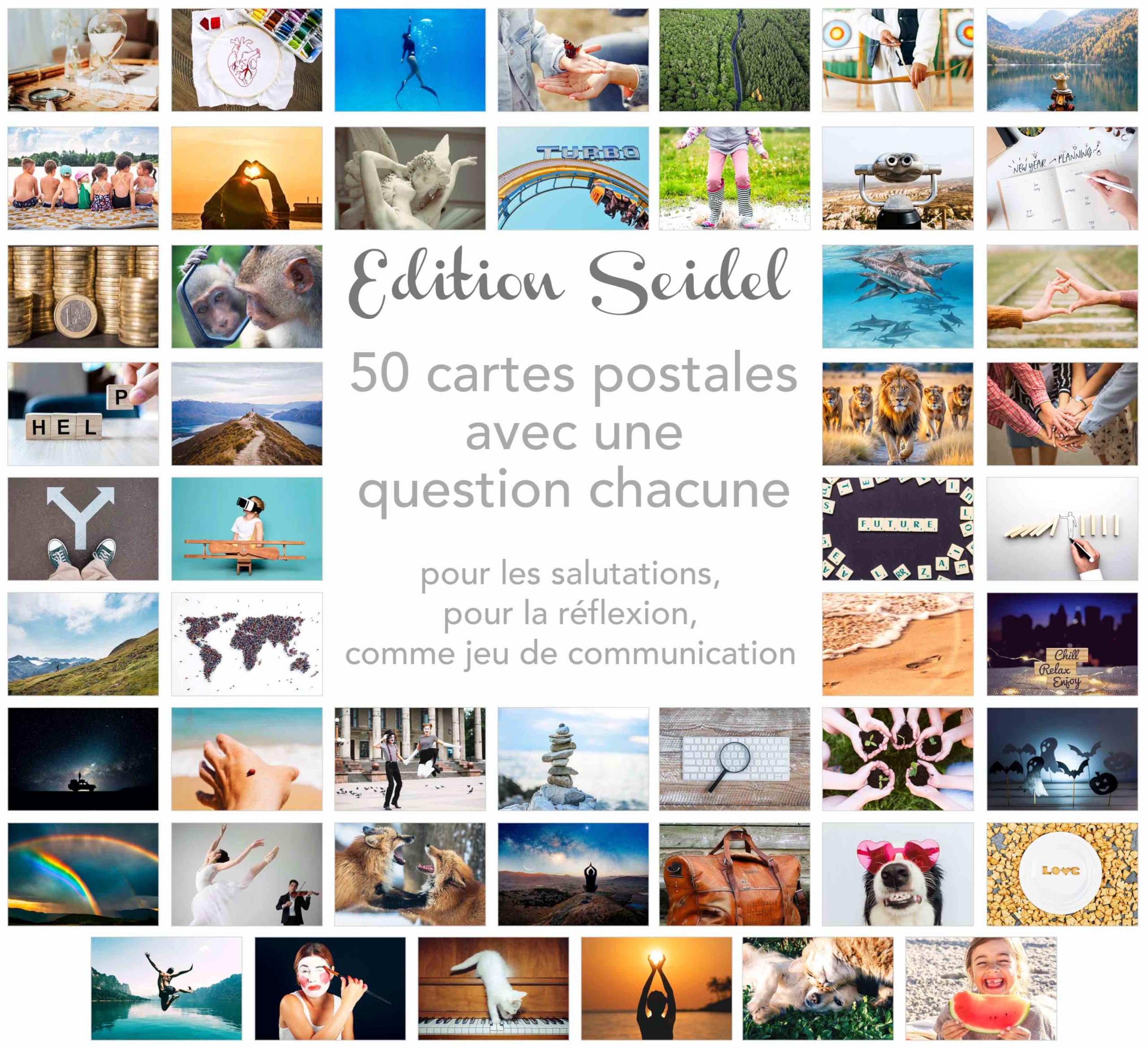 Edition Seidel Lot de 50 cartes postales de motivation - Jeu de conversation - Outils de coaching
