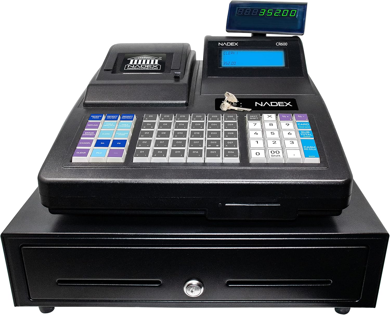 CR600 Cash Register, dual displays multiport system