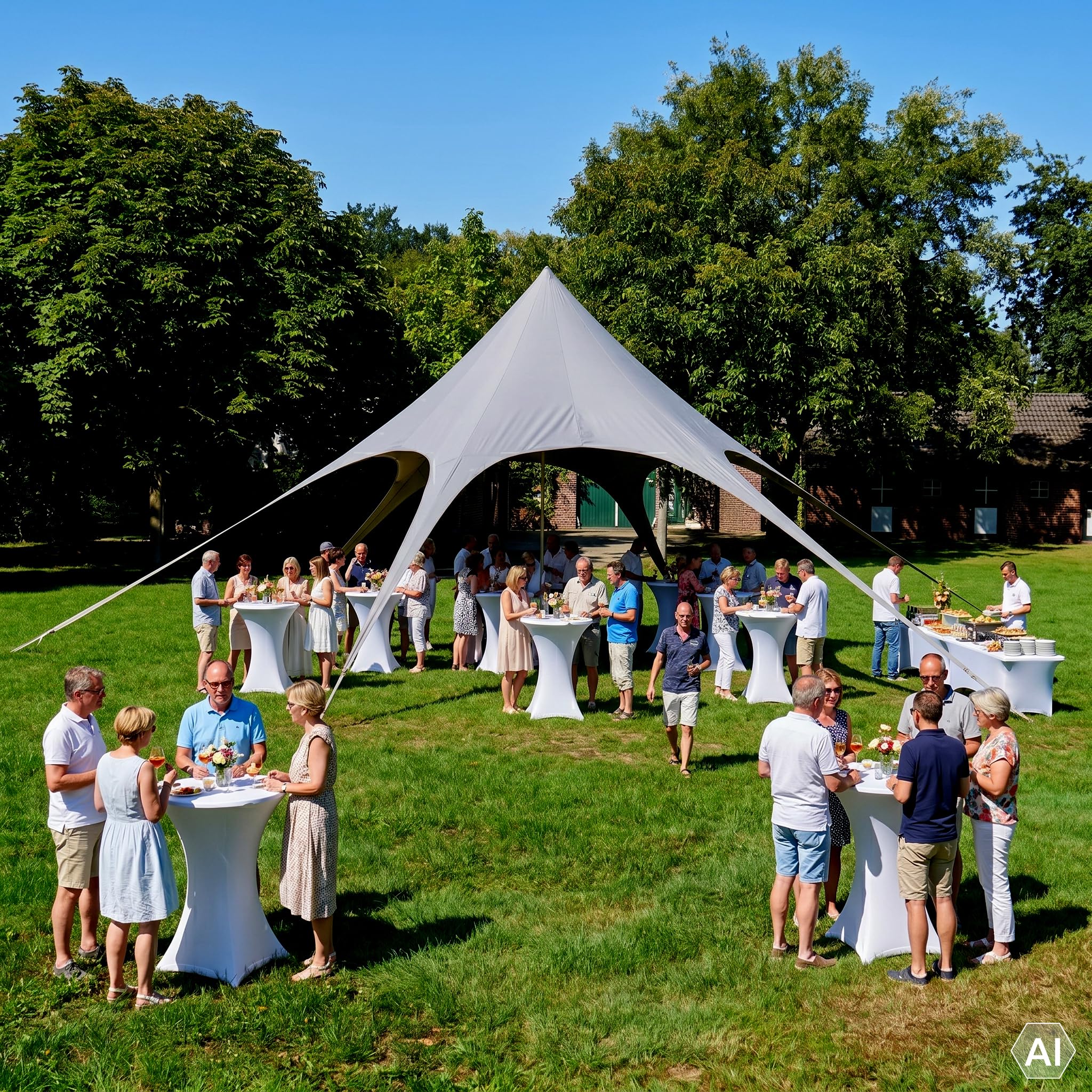 your GEAR Sonora PES – Carpa de estrella Ø 10 x 4 m UV 50+ Carpa impermeable sombrilla parasol