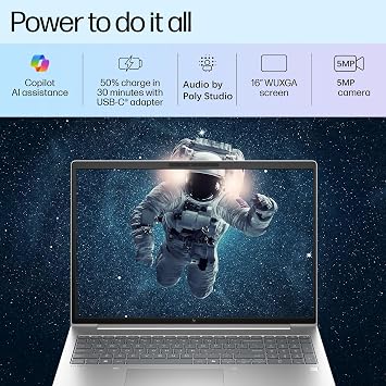 HP 2026 EliteBook 16 Laptop, AMD Ryzen 5 200, 32GB DDR5, 1TB SSD, AI PC