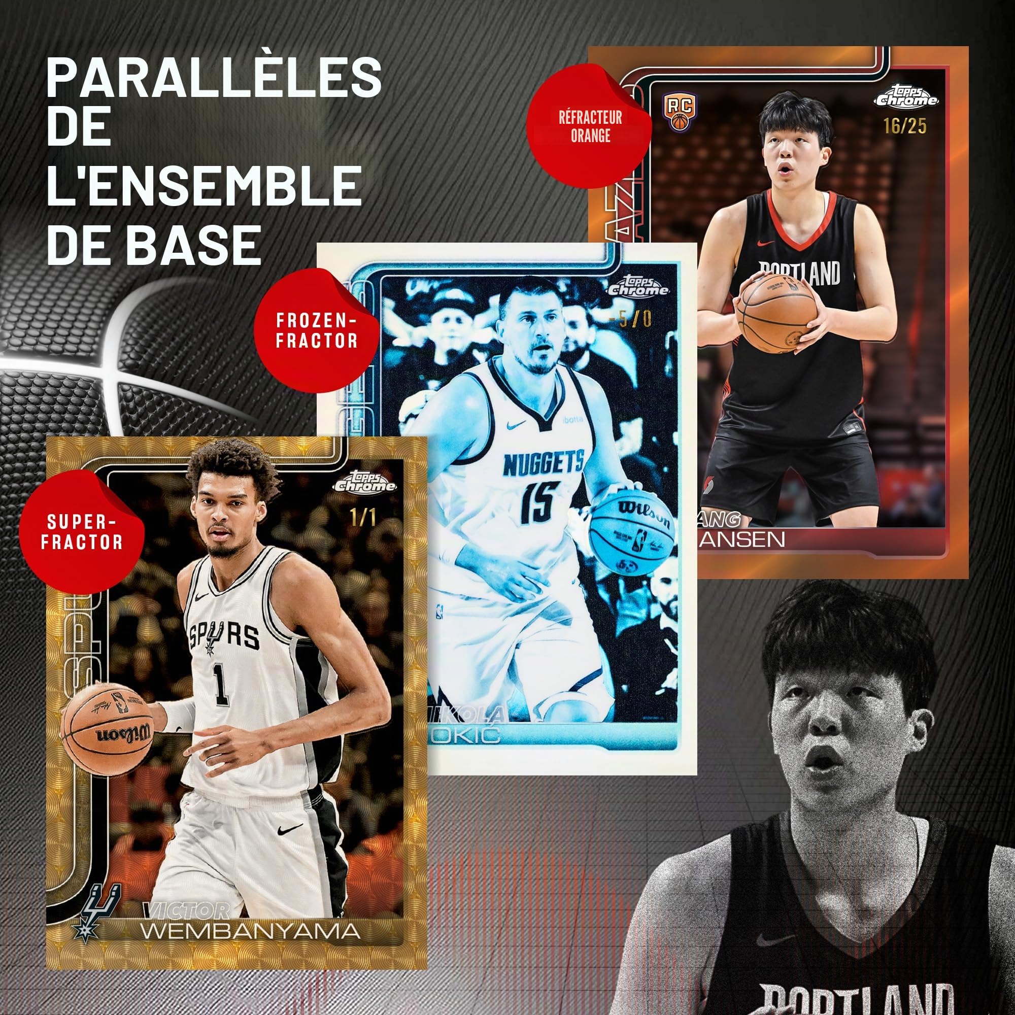 Topps Ballon de Basket chromé 2025-26 – scellé en Usine – Boîte économique