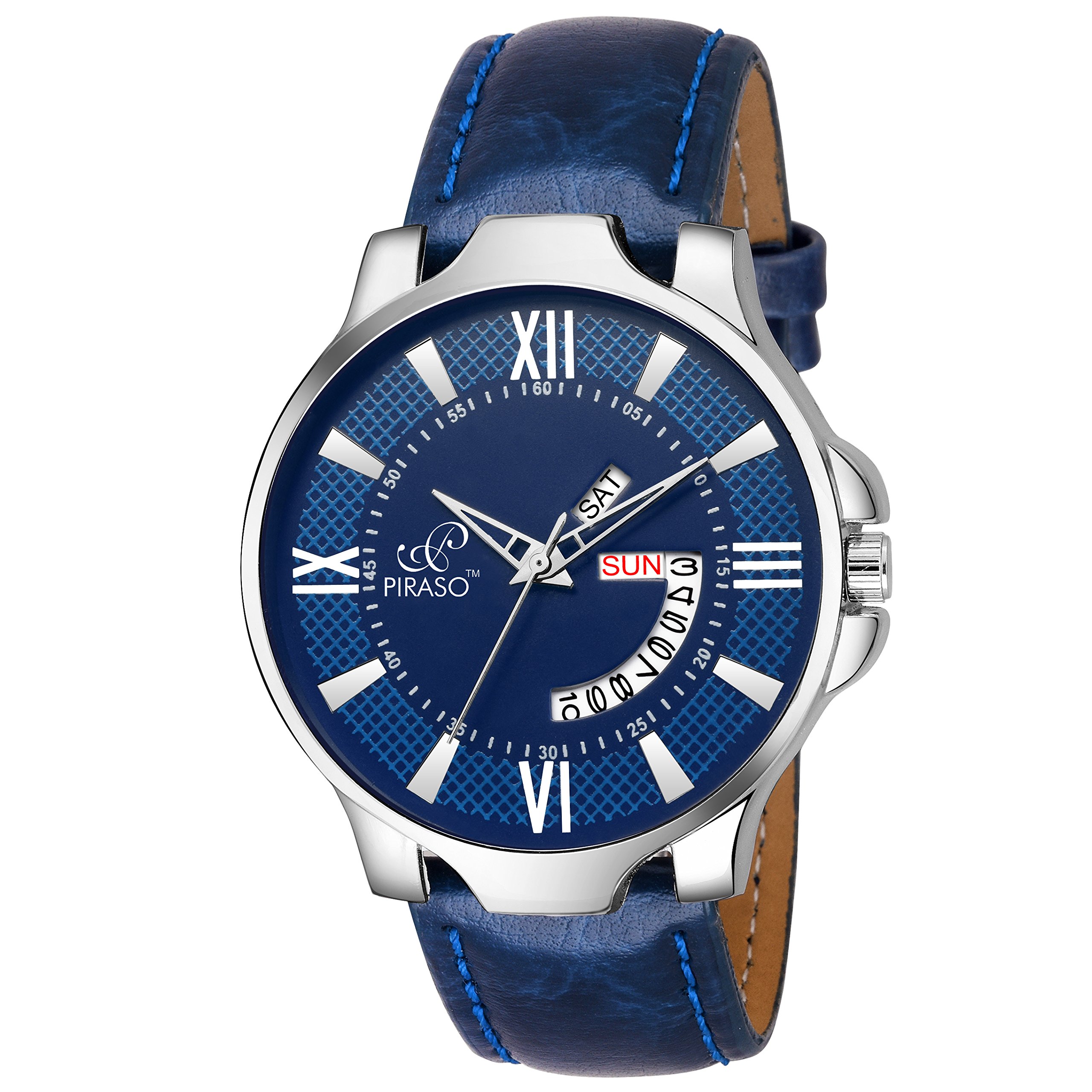 PIRASO Blue Day & Date Watch for - Men (B07D6S6CRQ) Amazon Price History, Amazon Price Tracker