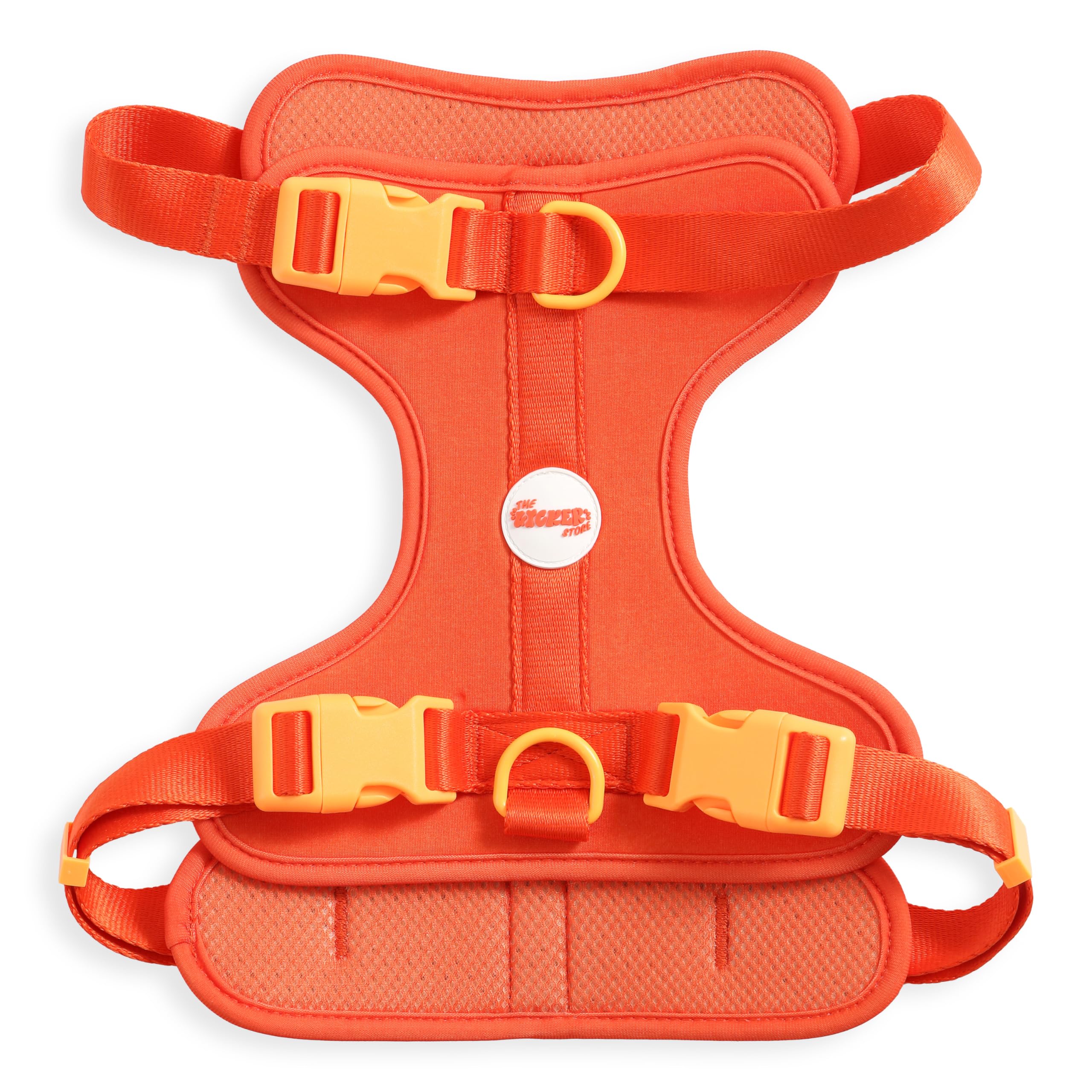 The LICKER Store HNS1003A Arlo Large Adjustable Soft Padded No Pull Pet Harness with 3 Buckles and 3 Leash Clips, Aperol