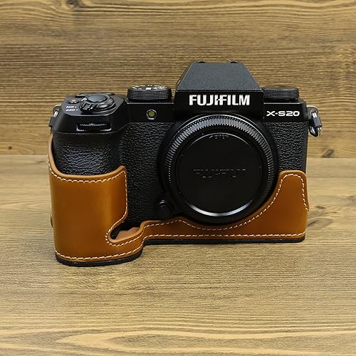 Miniatura 5 de X-S20 - Funda hecha a mano de piel sintética para cámara de cuerpo completo para Fujifilm Fuji X-S20 XS20 con lente de 0.591-1.772 in 1.378 in
