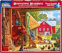 Vista 1 de White Mountain Puzzles Barnyard Buddies - Rompecabezas de 500 piezas