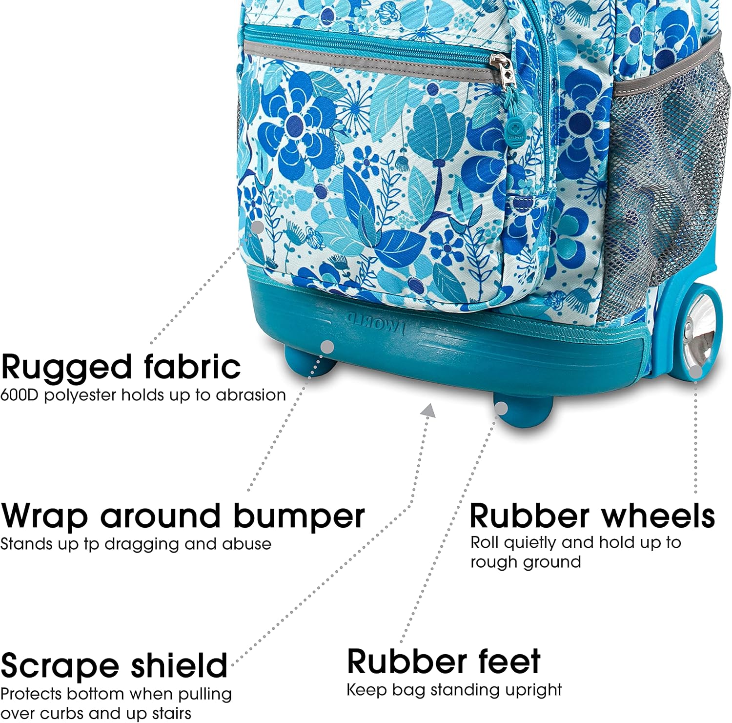 Buy J World New York Sunrise Rolling Backpack Roller Bag With Wheels Blue Vine 18 Online At Lowest Price In Nigeria B071dqlm6r