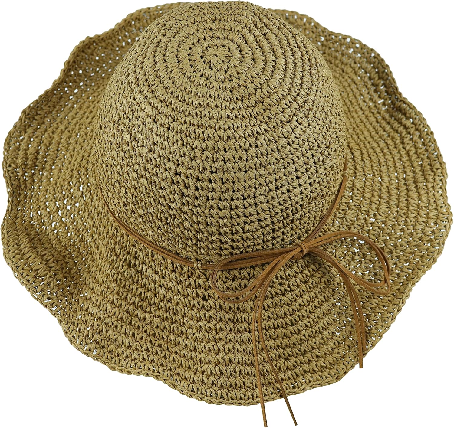 Women Sun Hat Wide Brim Floppy Beach Hat Breathable UV UPF 50+ Straw Hat Foldable Packable Summer Outdoor Cap
