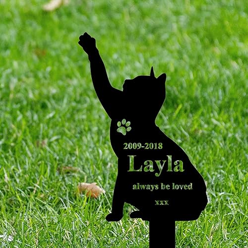Miniatura 9 de Estaca conmemorativa de gato, estaca de entierro personalizada para gatos, estaca conmemorativa de tumba, estaca conmemorativa para gatos al aire