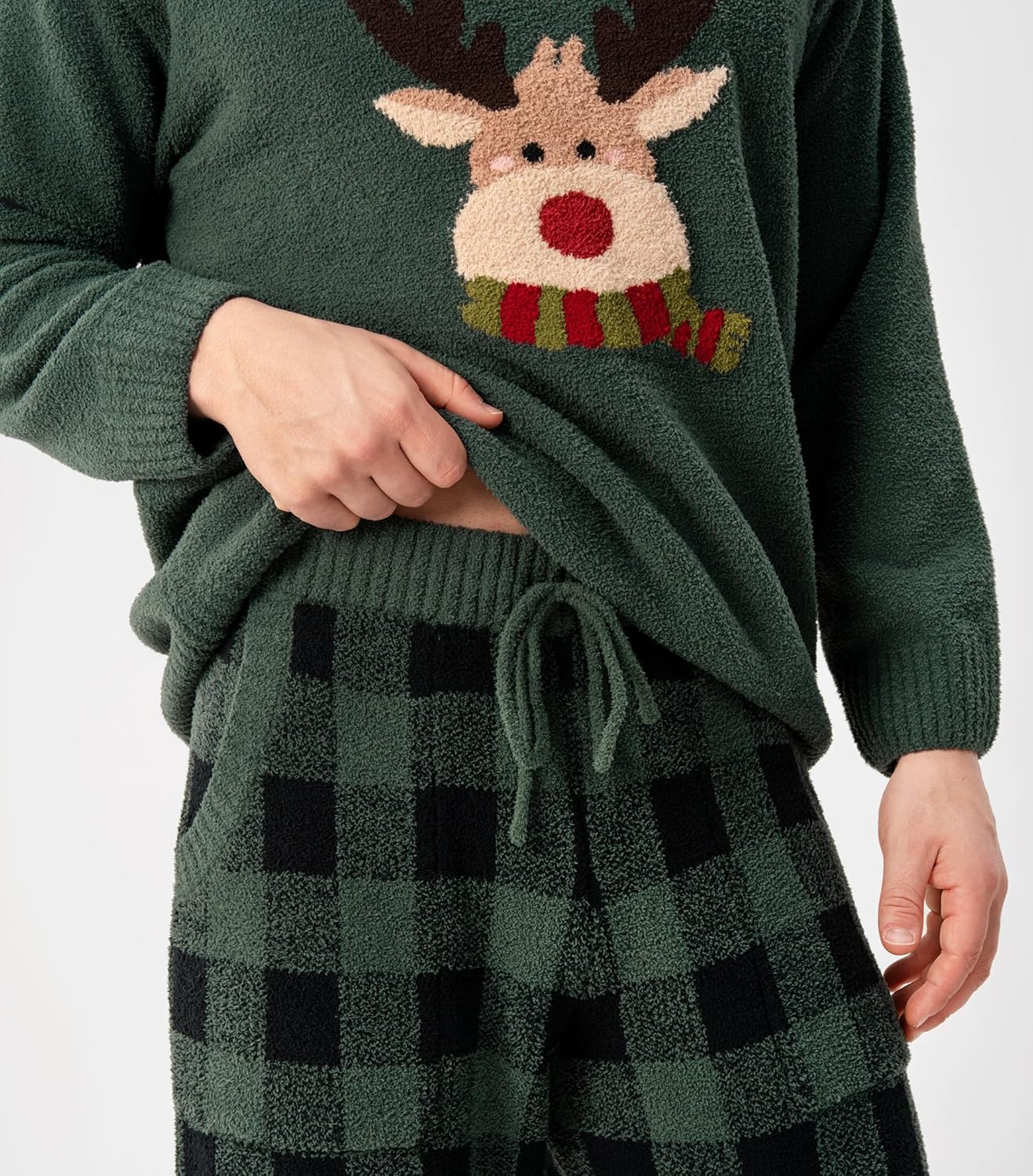 DAVID ARCHY Mens Pajamas Set Ultra-Soft Fleece Pajamas Warm Sleepwear Long Sleeve Lounge Set with Pockets - Image 5