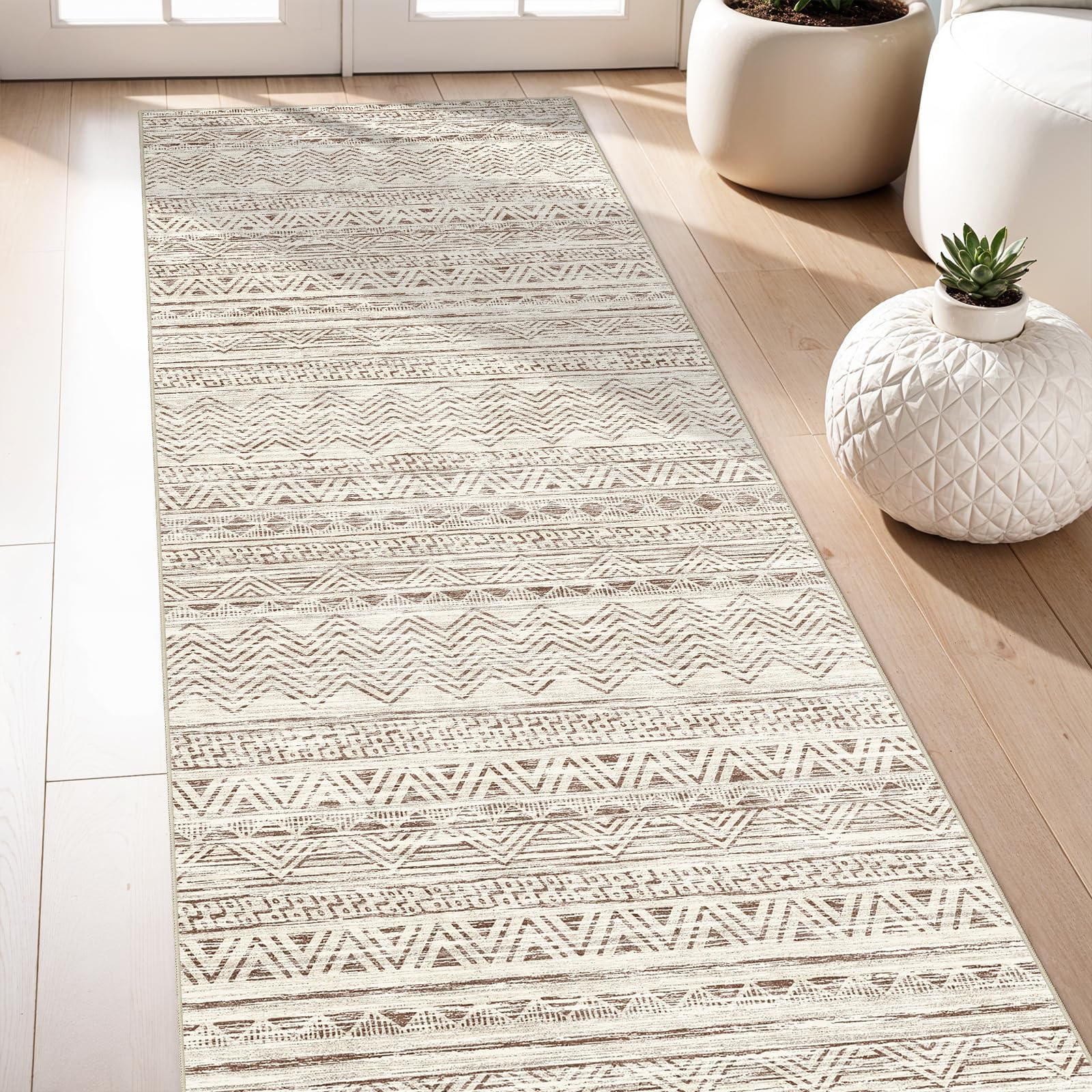 Amazon.com: 3x7 Washable Hallway Runner Rug - Moroccan Non-Slip