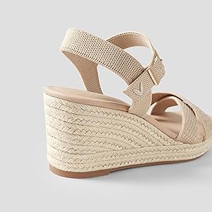 Amazon | VIVAIA サリー ラウンドトゥ ウェッジサンダル