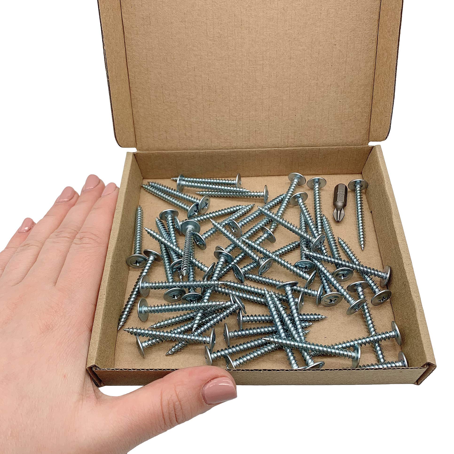 (50 sztuk) stal cynkowana 4,2 x 41 mm śruby do drewna, śruby metalowe, głowica kratownicy modyfikowanej krzyżakowej, samogwintujące (50, 4,2 x 41 mm)