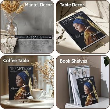 Art Decorative Books for Coffee Table - Designer Faux/Fake Books for Decoration - Enhance Your Coffee Table, Mantle & Bookshelf Decor - Book Decor Aesthetic Collection - Real Blank Pages Inside