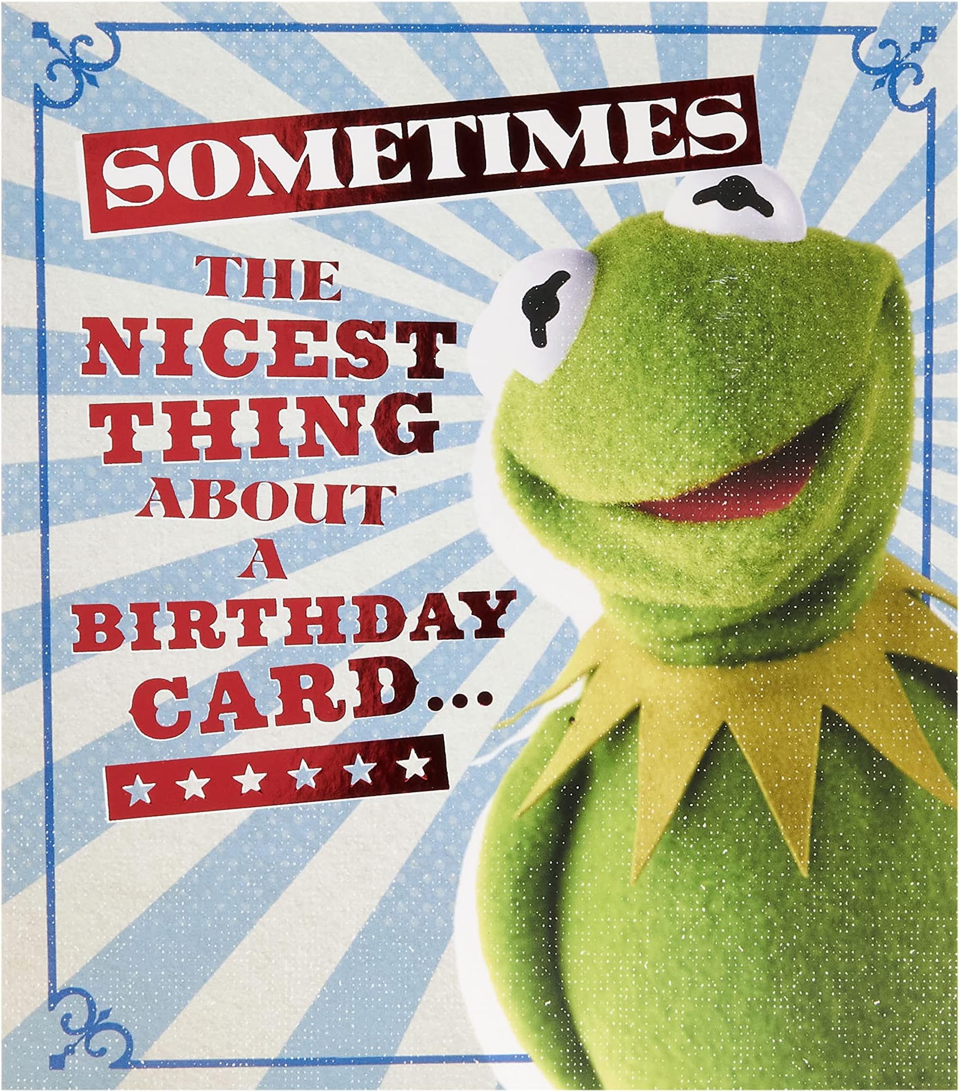 UK Greetings Disney Muppets Birthday Card for Him/Friend with Envelope - Humorous Funny Design with Muppets Kermit