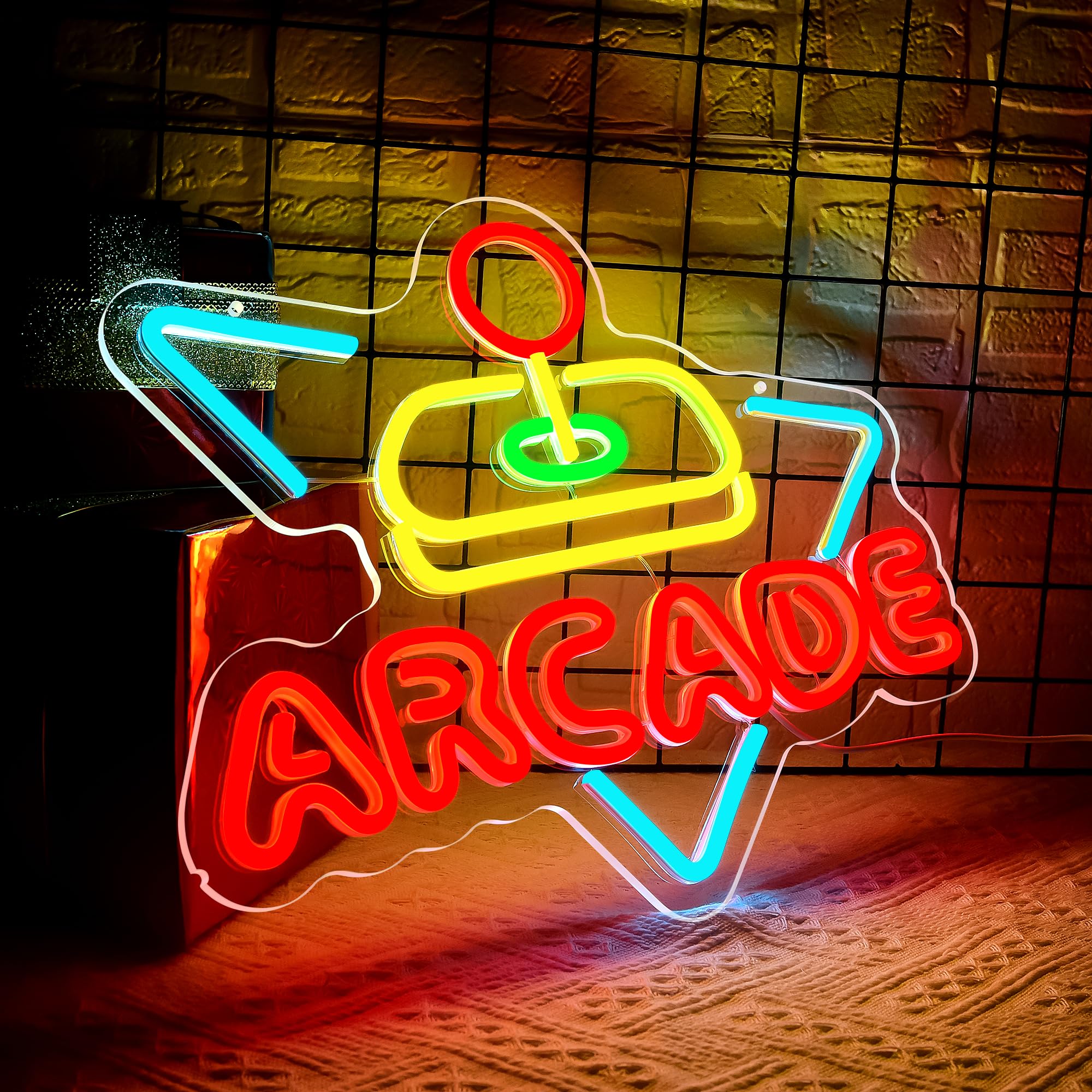 Arcade-Neonschild für Wanddekoration, Gamer, LED-Leuchtzeichen für Spielzimmer, Gaming, Neonlichter für Jungen, Schlafzimmer, Männerhöhle, Garage, Party, Geburtstag, coole Geschenke für Gamer, Männer