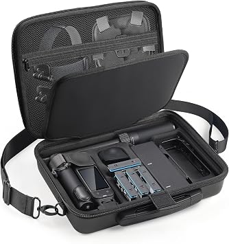 Carrying Case for Insta360 X5, Large Capacity Waterproof Travel Bag Protective Case Organizer for Insta 360 X5 Accessories, for Metal Cage, Charging Hub, Bullet Time 2.0, Foldable Selfie Stick