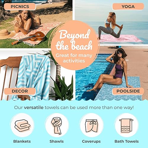 Miniatura 4 de Nova Blue - Toallas turcas para playa