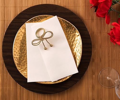 Miniatura 4 de Paquete de 50 servilletas de baño desechables BloominGoods  Toallas de invitados de tacto de lino  Papel de seda de mano similar a la tela, blanco