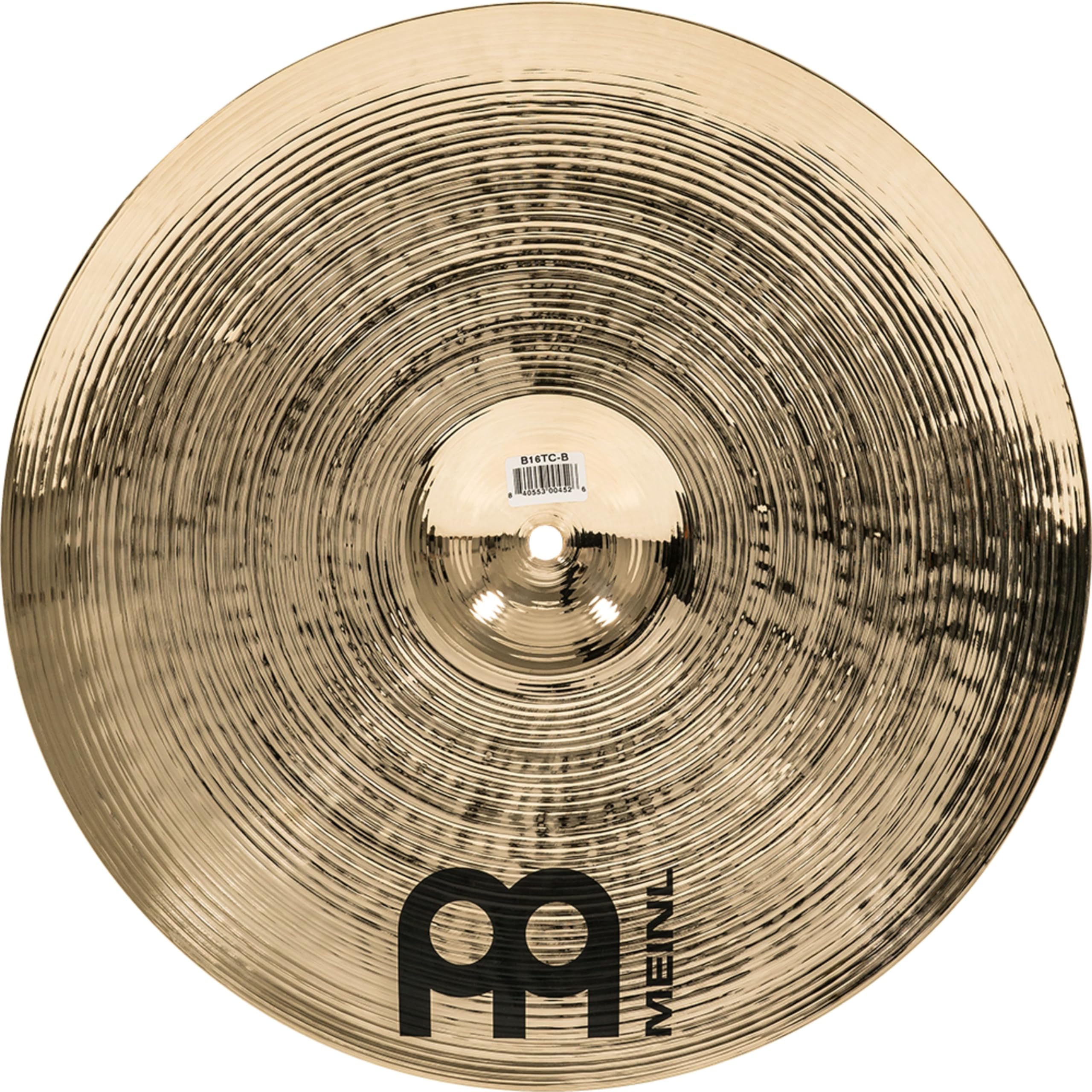 Meinl Cymbals Byzance Brillant Crash Thin 16 Zoll (Video) Schlagzeug Becken (40,64cm) B20 Bronze, Brilliantes Finish (B16TC-B)