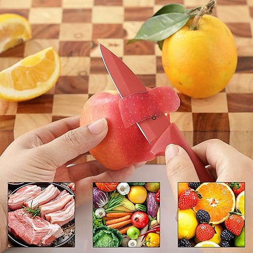 Miniatura 6 de Kaloo - Juego de cuchillos de cocina de 12 piezas, juego de cuchillos de acero inoxidable con mango ergonómico, 6 cuchillos con 6 protectores de