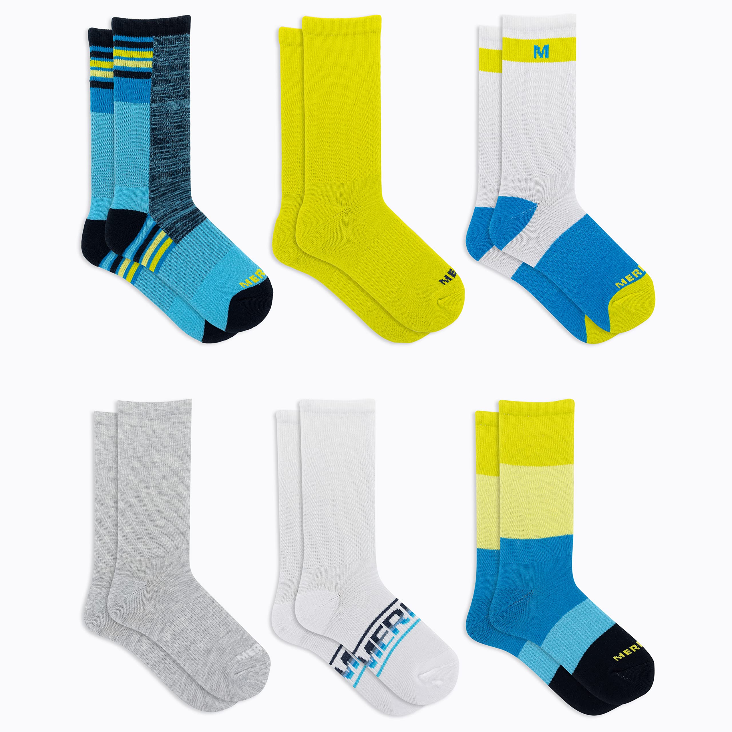 Merrell Herren Mec33591c6b2p01 Color Block Crew Socks