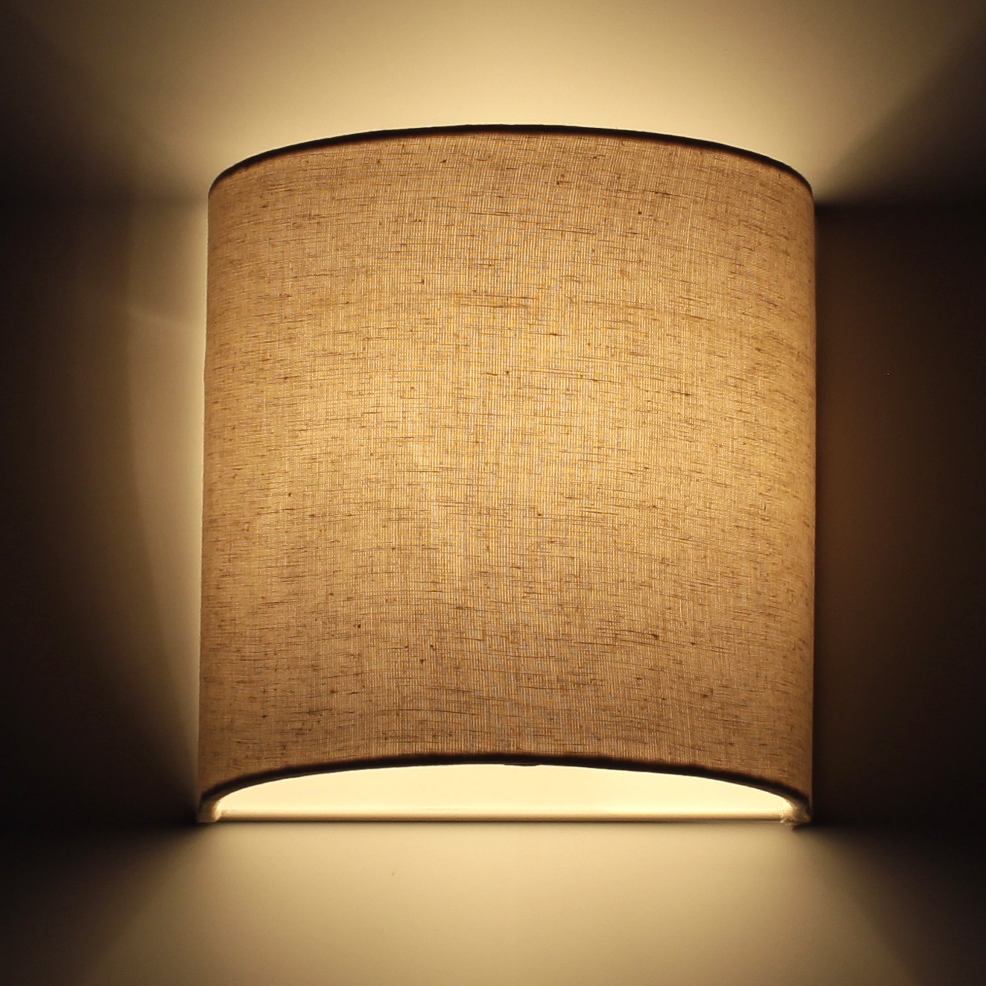 Craftter Plastic Wall Lamp Shade for Home Office, D-Shape Half 