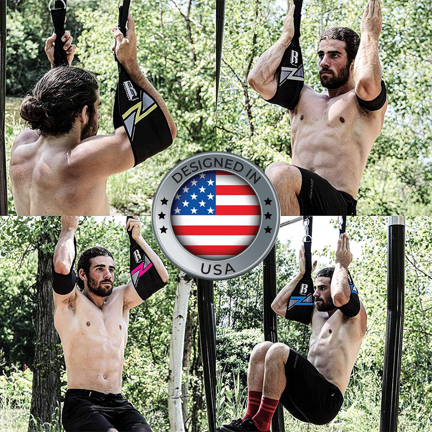 RIMSports Hanging Ab Straps for Pull Up Bar Attachment, Premium Ab Straps for Ab Workout, Gym Exercise Pullup Equipment for Men & Women, Fitness Arm Support for Abdominal Muscles Core Strength : Sports & Outdoors