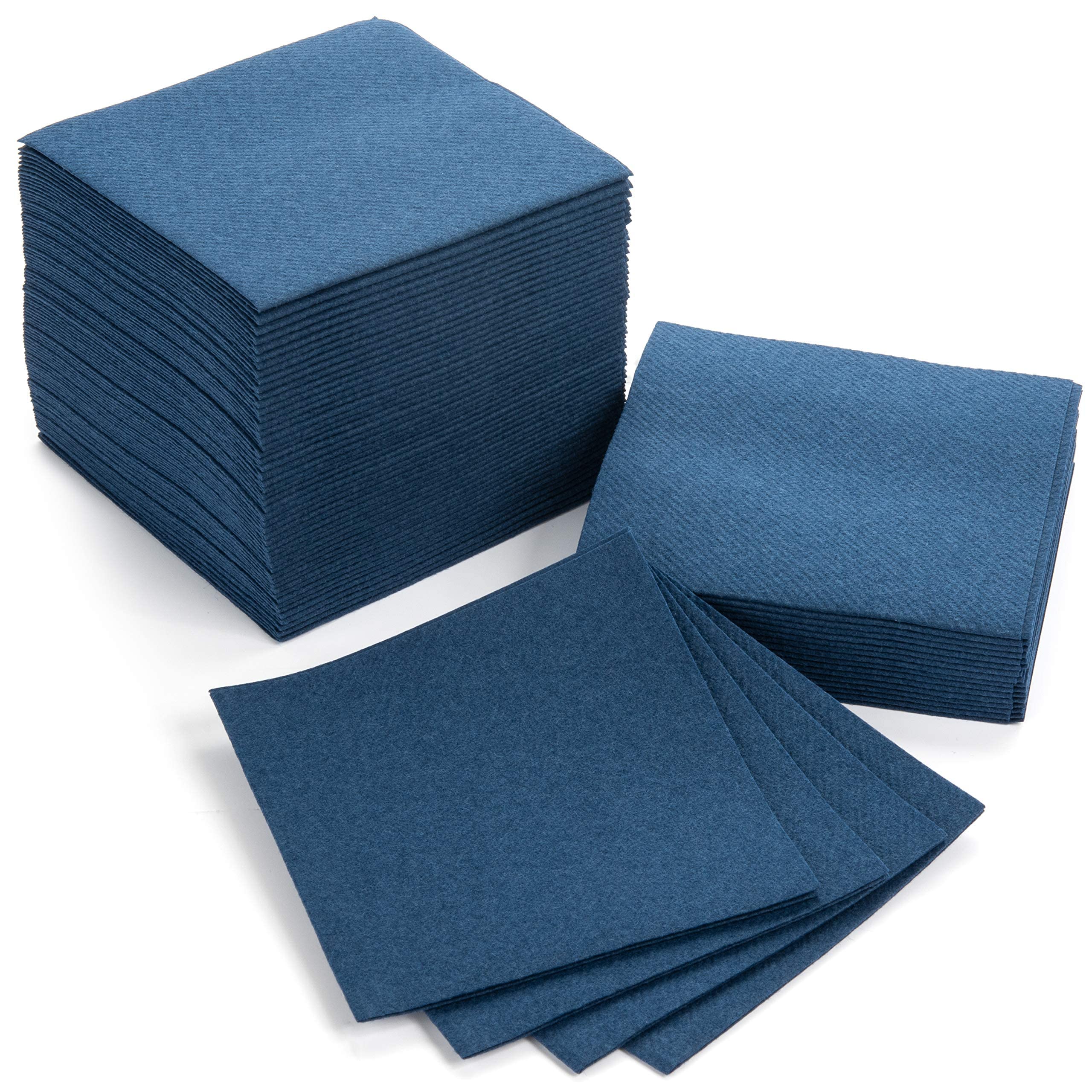 AH AMERICAN HOMESTEAD Cocktail Napkins, Linen-Like Disposable Beverage Bar Napkins, Bulk Square Napkins, Everyday Napkins