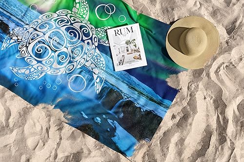 Miniatura 6 de Toalla de playa de microfibra de secado rápido, repelente a la arena, de gran tamaño y ultrasuave