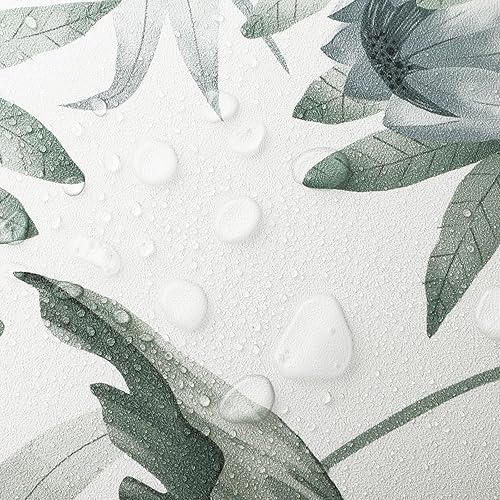 Miniatura 5 de Papel tapiz autoadhesivo de 16.14 x 118 pulgadas, diseño floral, hojas de loto, pájaros, papel de contacto con flores, papel de contacto