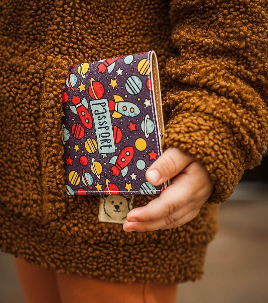 Protège-passeport Personnalisé 'Awesome Daughter' – Noir Simili Cuir – Organiseur De Voyage