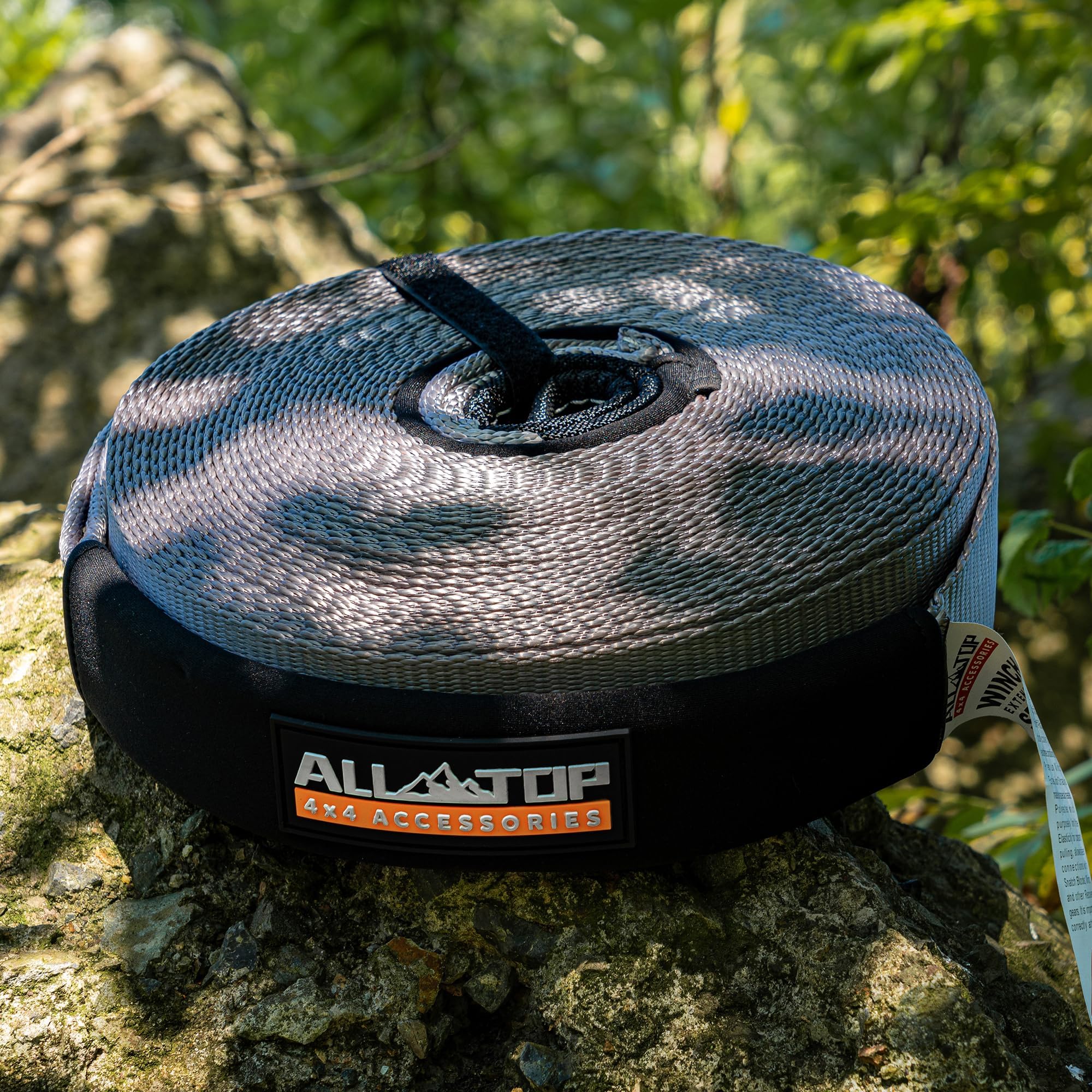 ALL-TOP Pasek przedłużający wciągarki 5 cm x 20 m Min. wytrzymałość na zerwanie 4,989.5 kg, rozszerzenie zasięgu liny/liny do wciągarki o wadze poniżej 6,123 kg