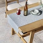 WAMPAT Farmhouse Dining Room Table for 6 Person, 67.7 Inch Rectangular Wood Modern Kitchen Table with Metal Decor and Footrest,Oak